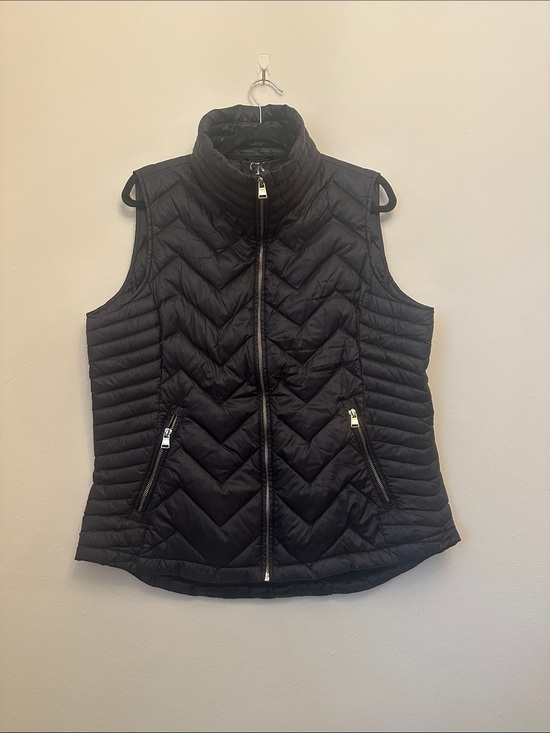 Calvin Klein Jackets & Blazers - Calvin Klein Black Quilted Premium Down‎ Vest with High Collar Zip-up Sz XL